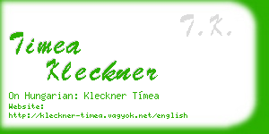 timea kleckner business card